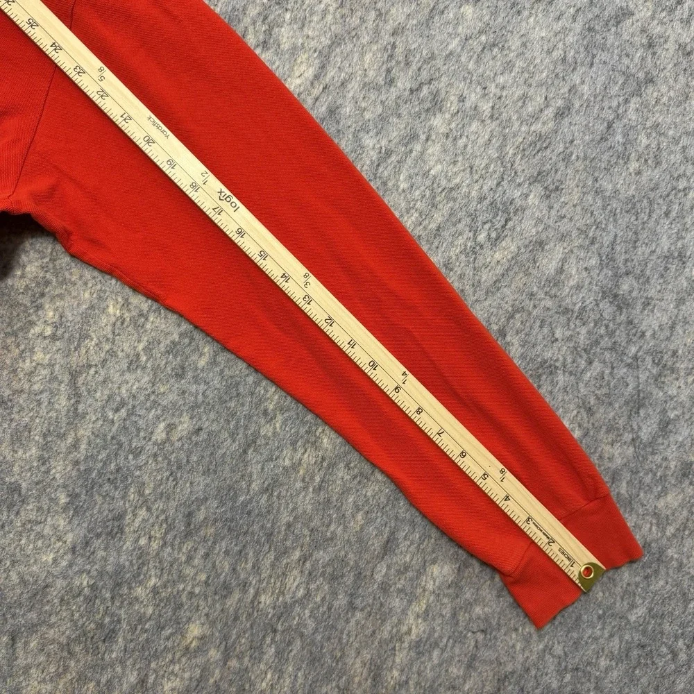 Polo Ralph Lauren Men’s XXL Red Long Sleeve Polo Shirt Navy Pony Cotton